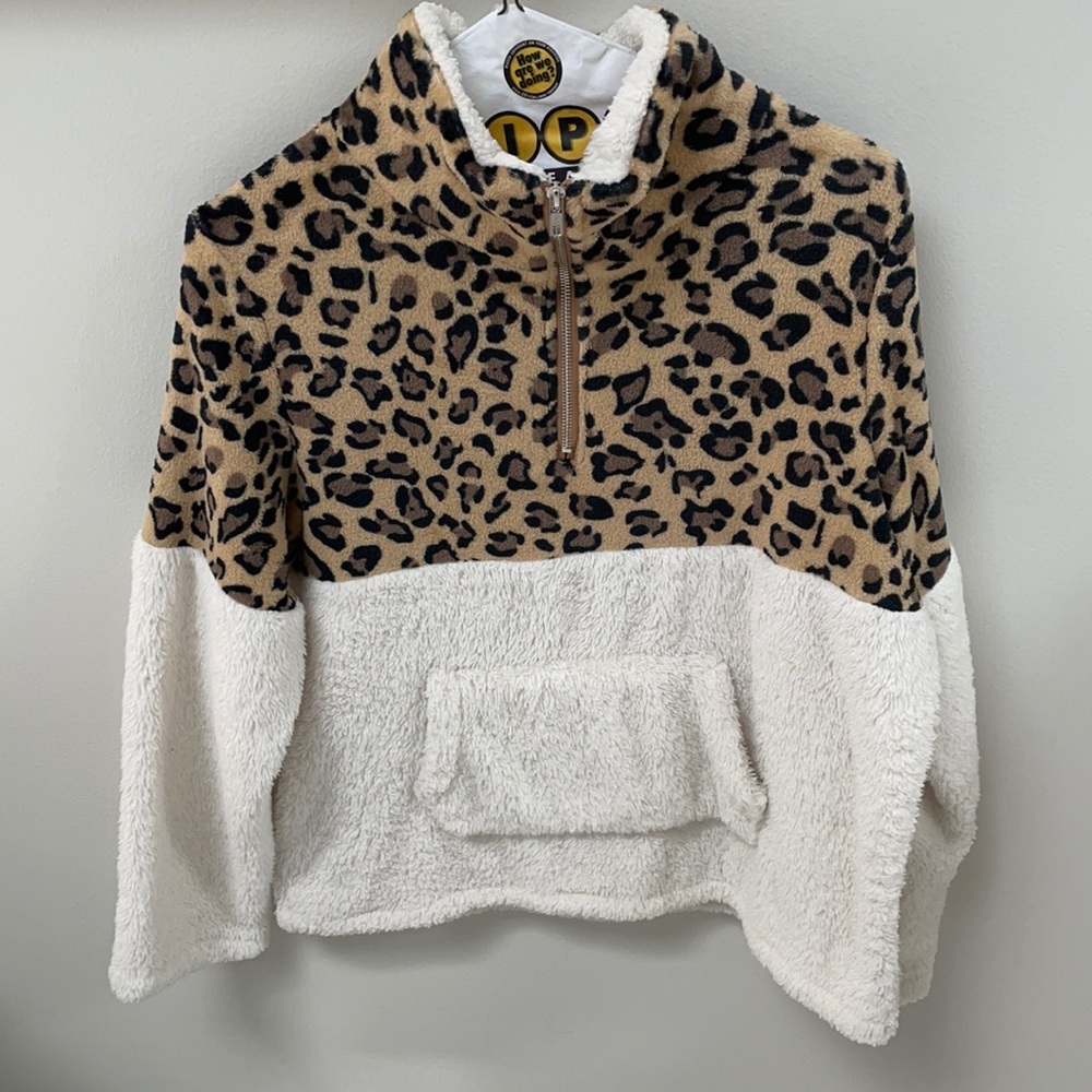 Leopard print fleece